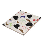 眼鏡、帽子、口ひげ タイル (側面)