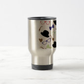 眼鏡、帽子、口ひげ トラベルマグ (中央)