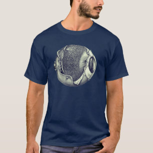 眼風変わりヴィンテージ詳細 グレー Tシャツ