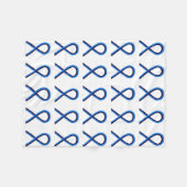 眼黒色腫認識度リボンフリースブランケット フリースブランケット (正面(横))