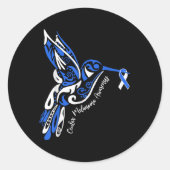 眼黒色腫認識度眼癌ハミングバードR ラウンドシール (正面)