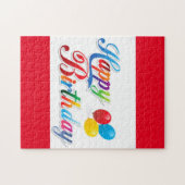 着かわいらし色ハッピーバースデーパズル ジグソーパズル (横)