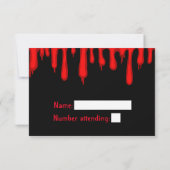 着く人はハロウィンRSVPを生き延びます 出欠カード (裏面)