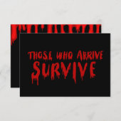 着く人はハロウィンRSVPを生き延びます 出欠カード (正面/裏面)