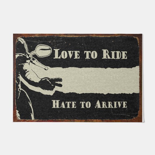 着クール物嫌いで乗るのが大好き ドアマット (正面)