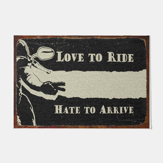 着クール物嫌いで乗るのが大好き ドアマット (正面)