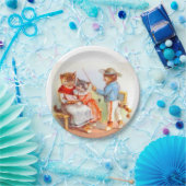 着ビクトリアン物の猫の家族 ペーパープレート (パーティー)