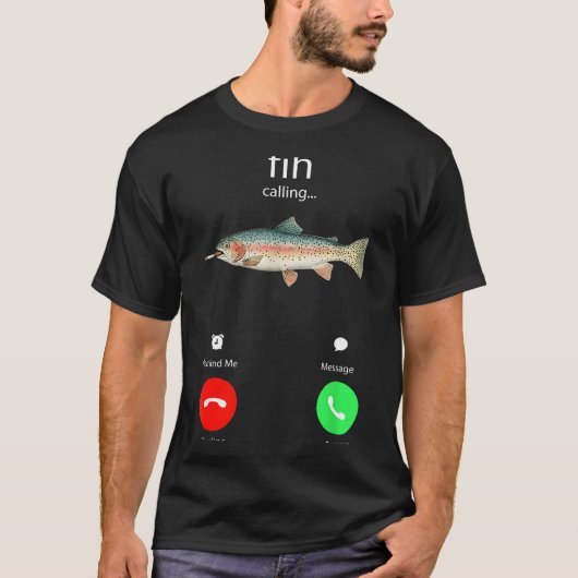 着信リマインドメッセージ拒否承諾電話 Tシャツ (正面)