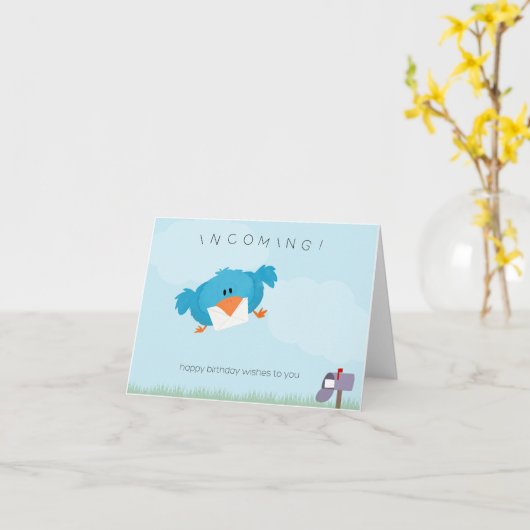 着信誕生日の希望 カード (黄色い花)