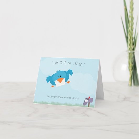 着信誕生日の希望 カード (正面)