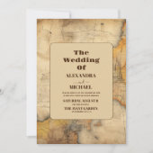 着側の水のカラーマップのトラベル結婚ズ 招待状 (正面)