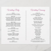 着側の水の色のワールドマップ結婚式 プログラム (裏面)