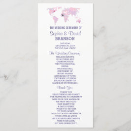 着側の水の色のワールドマップ結婚式 プログラム