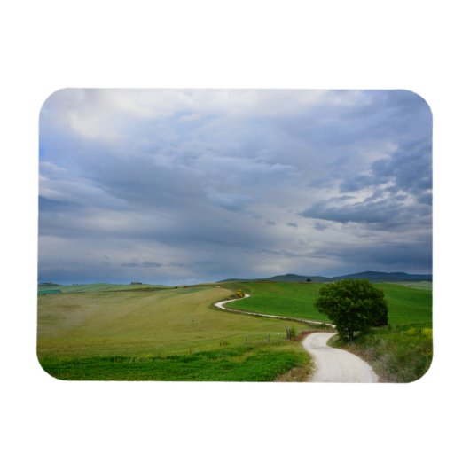 着側マグネットの長方形に向かうカーブした道路 マグネット (横)