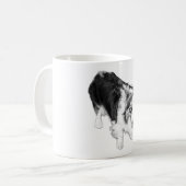 着実なステップ、モーニング醸造 コーヒーマグカップ (正面左)