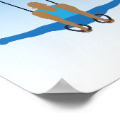 着実なリングや輪で体操選手の雄図解入りの、写真付きの ポスター (角)