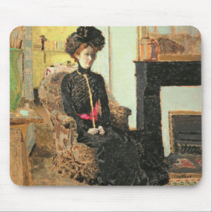 着席させたWoman 1901年 マウスパッド