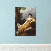 着席したポートレート キャンバスプリント (インサイチュ (ウッドフロア))