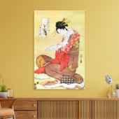 着席した女読性 キャンバスプリント (インサイチュ (リビング))