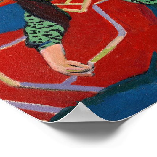 着席した少女 | Ernst Ludwig Kirchner ポスター (角)