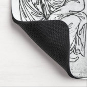 着席する人彼の馬を取付けている騎士 マウスパッド (コーナー)