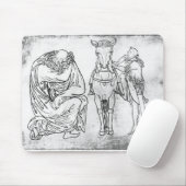 着席する人彼の馬を取付けている騎士 マウスパッド (マウス)