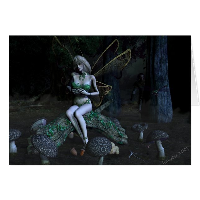 着席のかわいらしいカード (正面横)