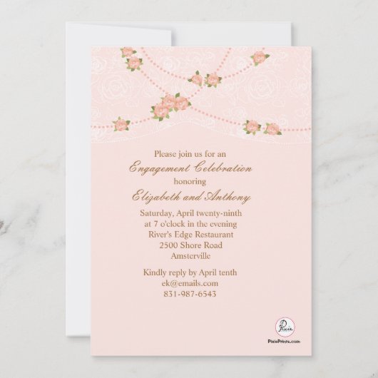 着席のかわいらしい招待状 招待状 (裏面)