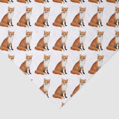 着席のアカギツネの野性生物のティッシュペーパー 薄葉紙 (詳細)