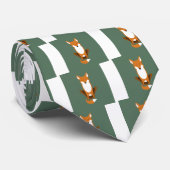 着席のキツネ ネクタイ (ロール)