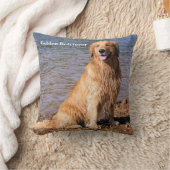 着席のゴールデン・リトリーバー クッション (ブランケット)