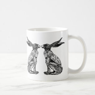 着席のノウサギ コーヒーマグカップ