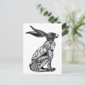 着席のノウサギ ポストカード (スタンド正面)