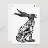 着席のノウサギ ポストカード (正面/裏面)