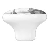 着席のヴィンテージの骨組考えるなノブ セラミックノブ (側面)