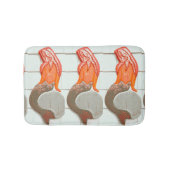 着席の赤毛の人魚 バスマット (正面)