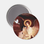 着席エンジェル – オレンジ虎猫SH cat 46 マグネット (正面/裏面)