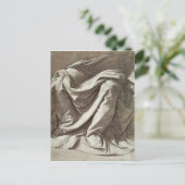 着席姿のドレープ勉強, c.1475-80 ポストカード (スタンド正面)