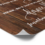 着席案内 ウェスタンスタイルの結婚式 受付サイン ポスター (角)