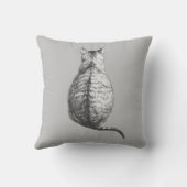 着席猫のスケッチ クッション (裏面)