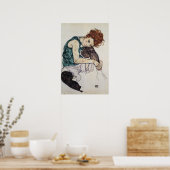 着座女性、Egon Schiele、1917、16W x 24H ポスター (キッチン)
