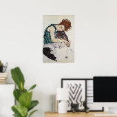 着座女性、Egon Schiele、1917、16W x 24H ポスター (ホームオフィス)
