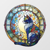 着座猫ステンドグラススタイルサンキャッチャー ウィンドウサイン (シート)