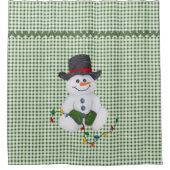 着座雪だるまシャワーカーテン シャワーカーテン (正面)