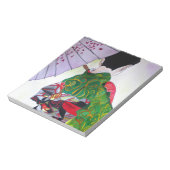 着日本の物と傘の芸者 ノートパッド (回転)