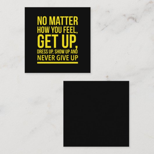 着替えて、引用文yellow.pnを表感動的示します。 スクエア名刺 (正面/裏面)