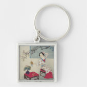 着服朝で キーホルダー (正面)