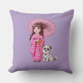 着物かわいこちゃん&子毛枕 クッション (正面)