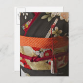 着物のクローズアップ、日本の伝統的な衣装 ポストカード (正面/裏面)