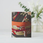 着物のクローズアップ、日本の伝統的な衣装 ポストカード (スタンド正面)